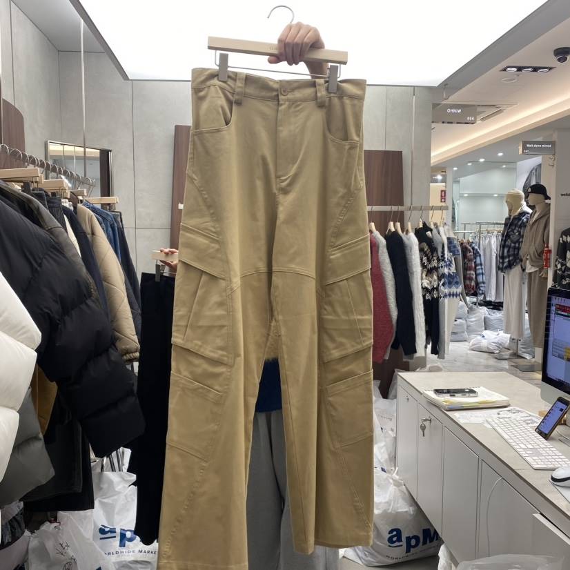 COMMON-男裝韓國直郵女裝新款職業休閑時尚24秋冬休閑褲工裝褲OHNIW-男裝休閑褲