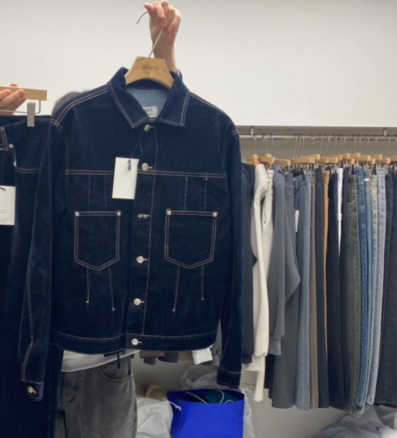 MENTO-男裝直郵韓國代購女裝新品時尚推薦休閑24秋冬夾克天鵝絨MENTO夾克