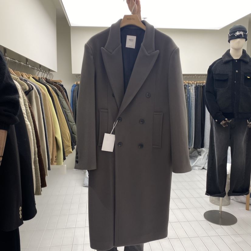 MENTO-男裝韓國直郵女裝新品職業24秋冬真品熱賣中長款大衣MENTO中長款大衣