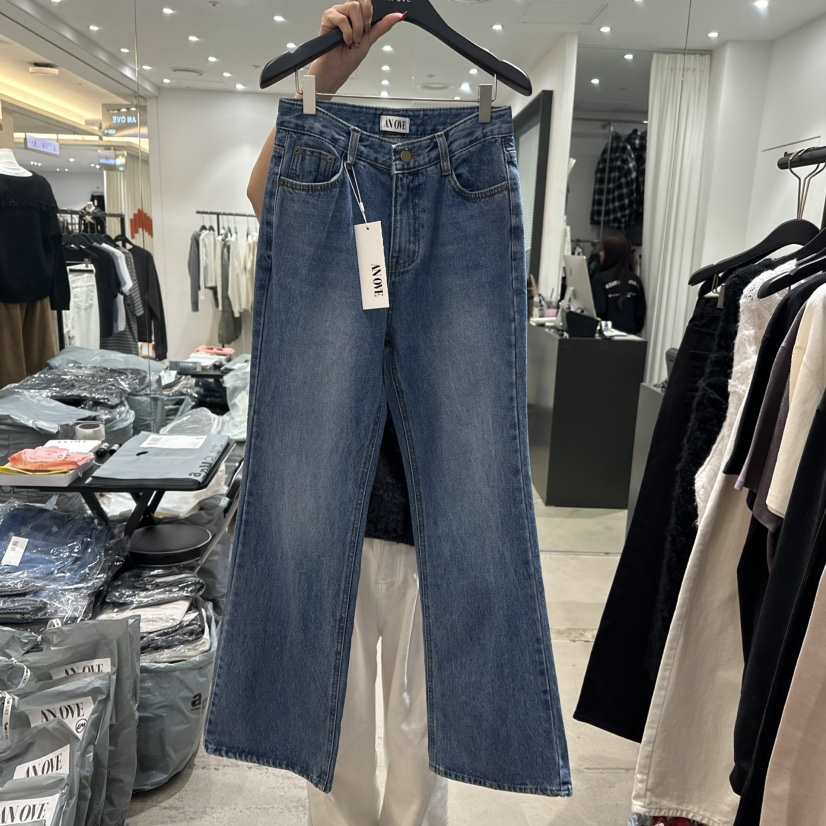 ANOVE直郵韓國代購女裝新品人氣休閑時尚推薦真品牛仔褲拉絨ANOVE牛仔褲