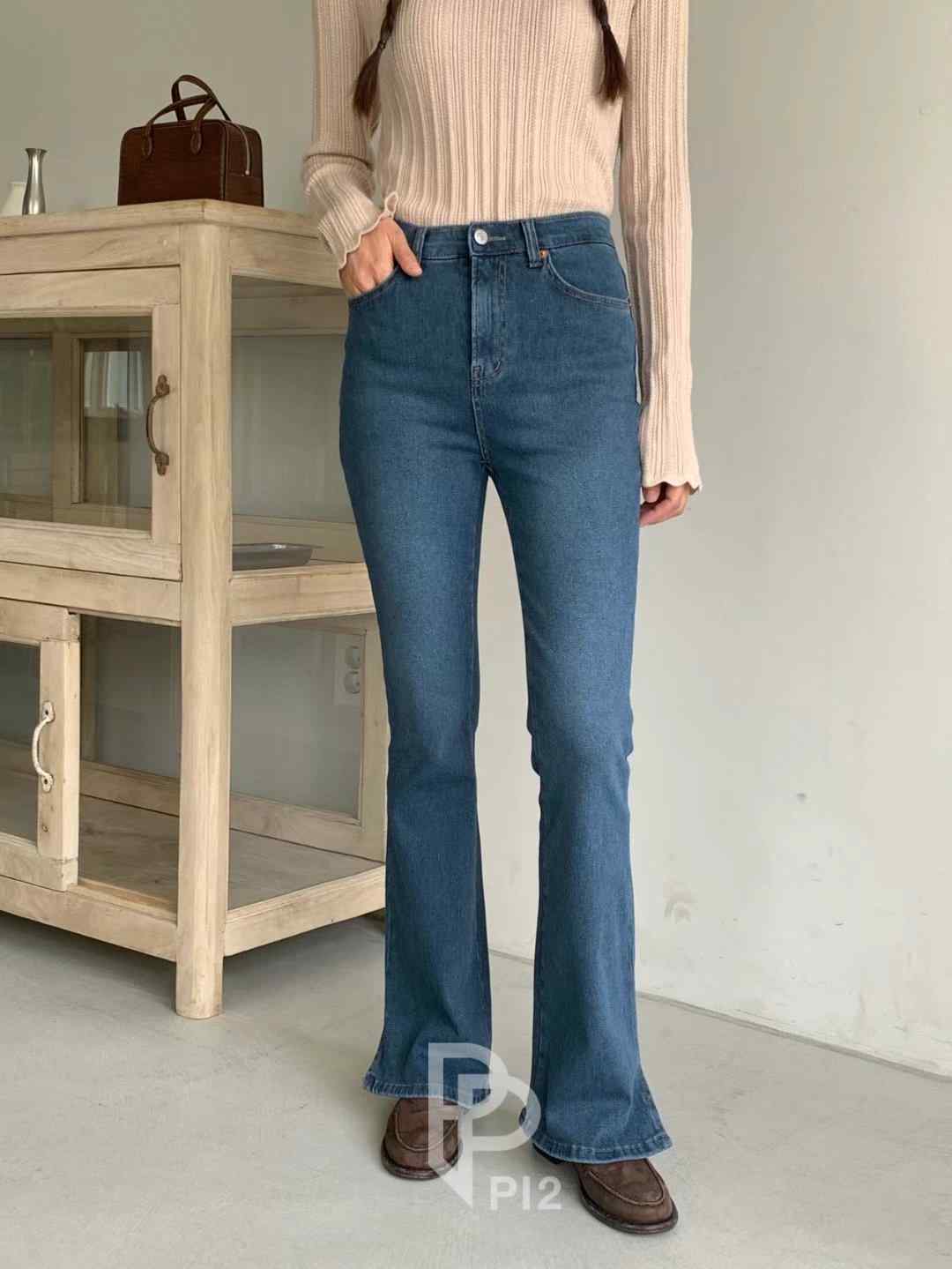PI2直郵韓國代購女裝新款職業熱賣真品人氣推薦休閑牛仔褲Pi2牛仔褲