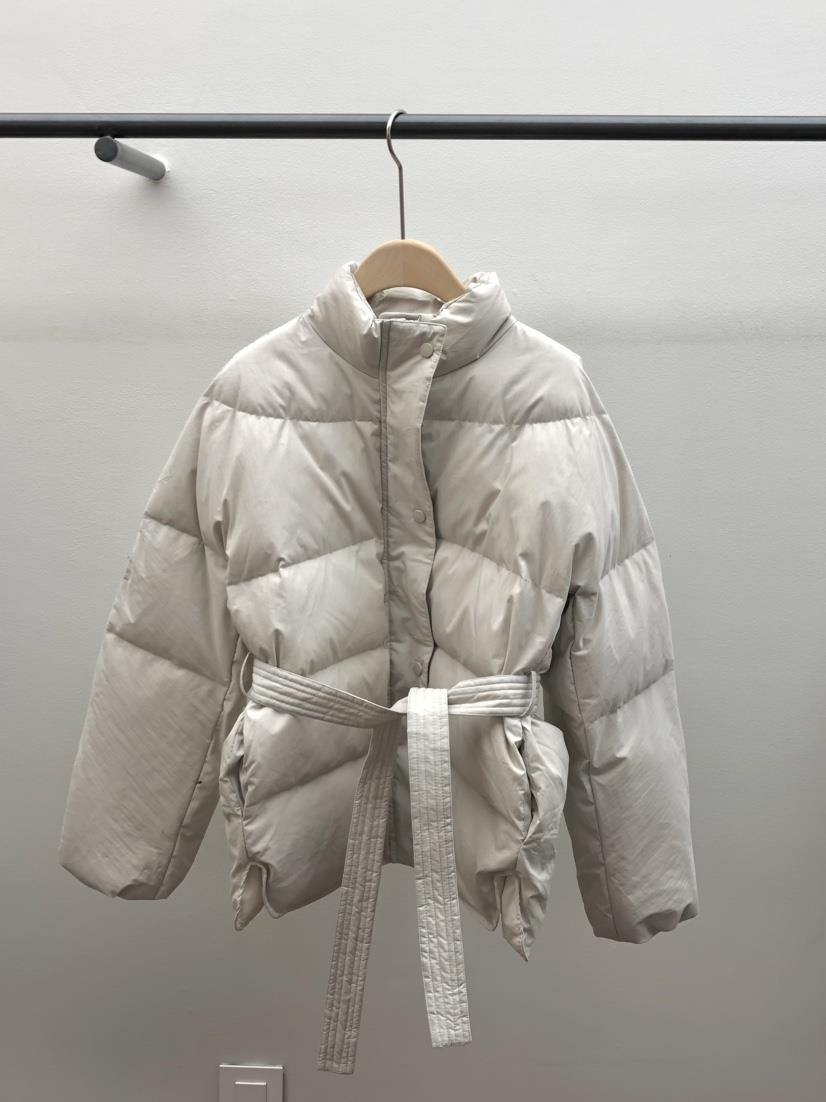 FFULLBAR直郵韓國代購女裝新款休閑短款羽絨服含腰帶填充絨DELI JENNY短款羽絨服