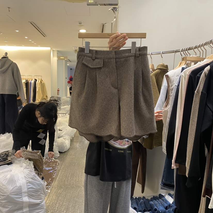 Terrace直郵韓國代購女裝新品休閑熱賣時尚職業推薦24秋冬短褲TERRACE短褲