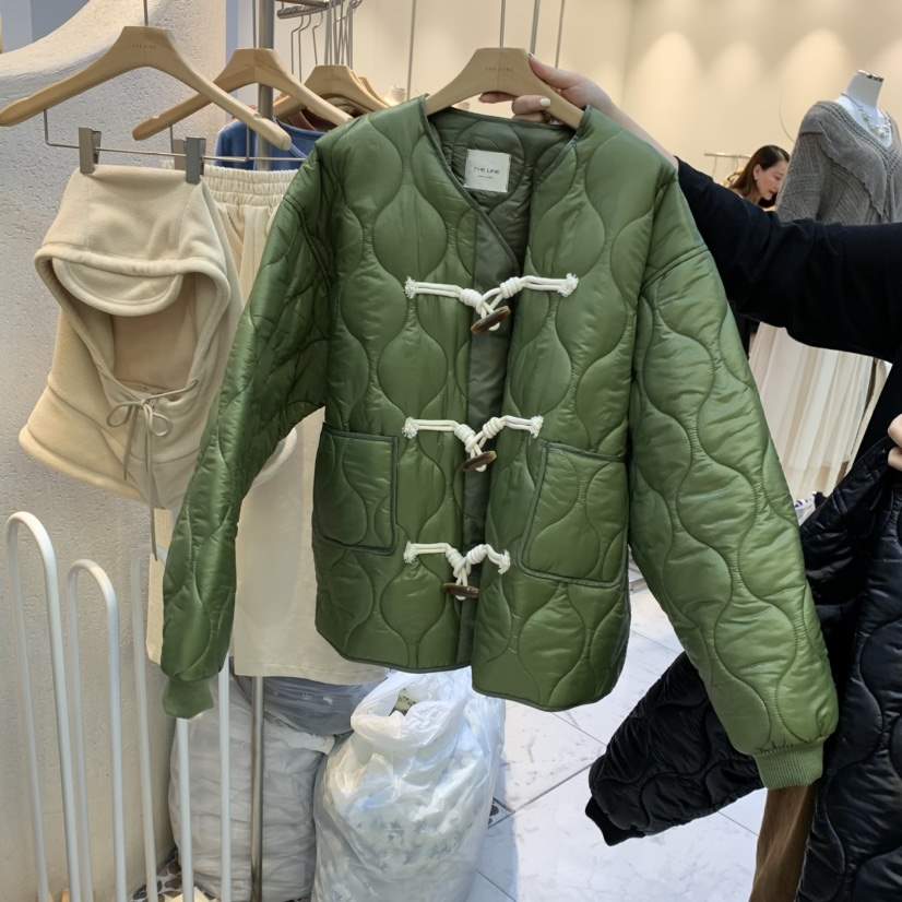 THE LINE-暫停韓國直郵女裝新品推薦時尚熱賣真品短款棉服THE LINE-q短款棉服