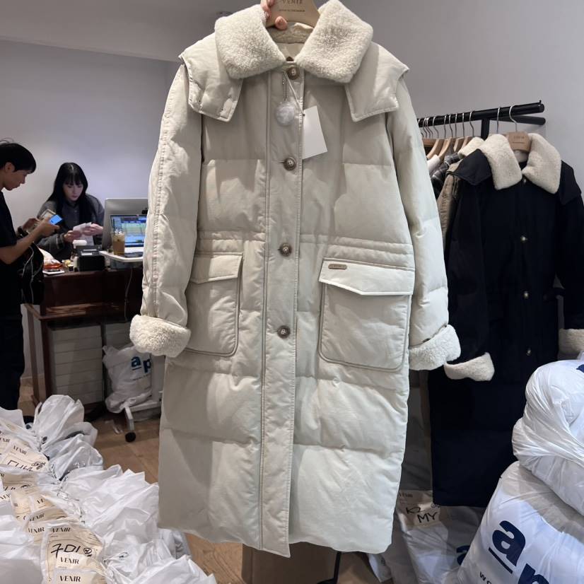 VENIR-A韓國直郵東大門代購女裝新款人氣推薦長款羽絨服填充VENIR-a長款羽絨服