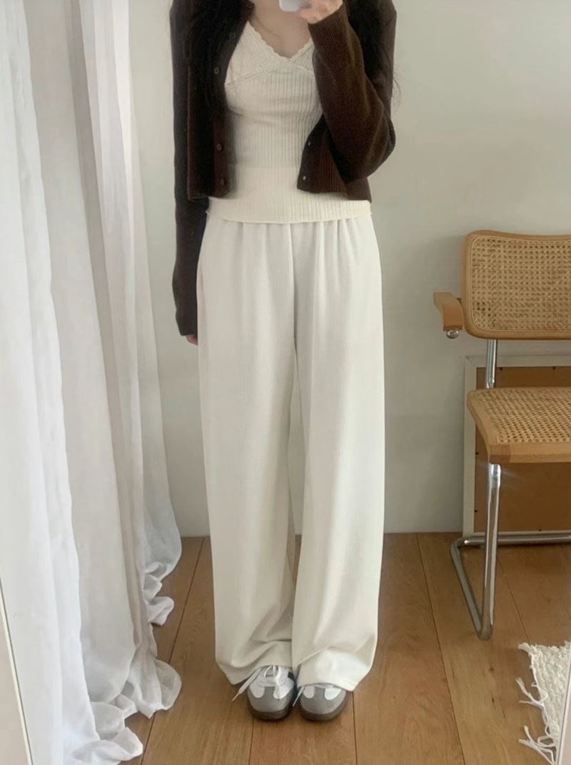 AFARRIER韓國直郵東大門實拍女裝新款時尚休閑職業休閑褲羅紋AFARRIER休閑褲