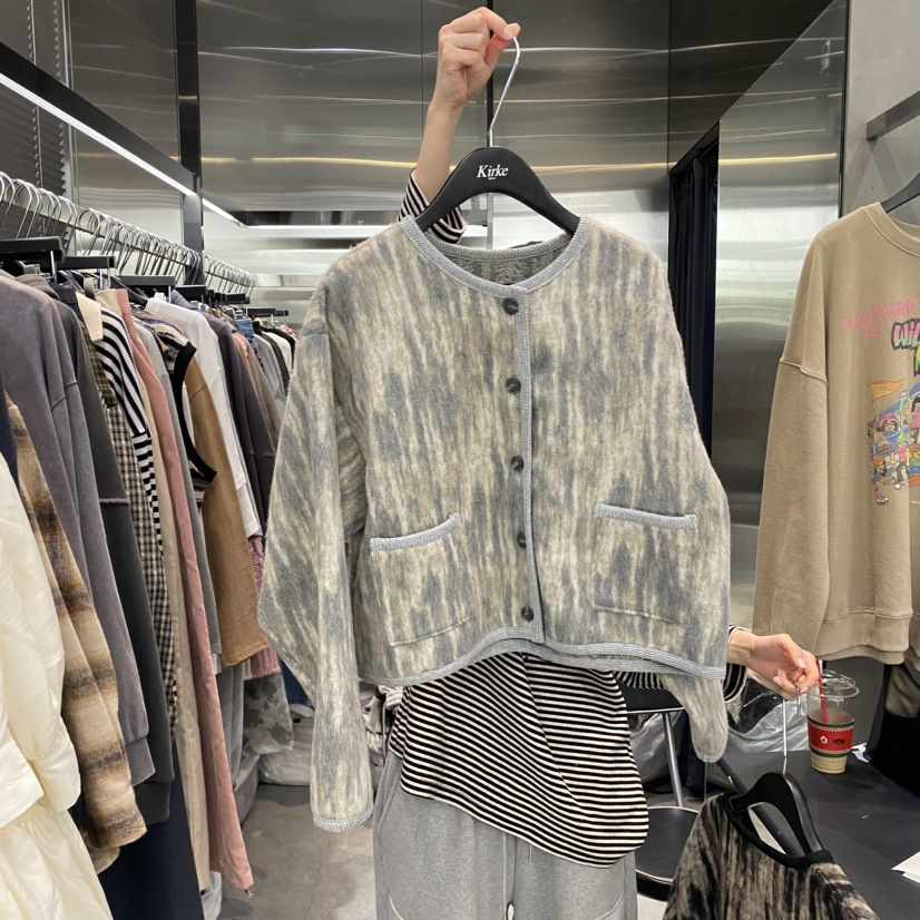 KirKe韓國直郵東大門代購女裝新品職業推薦24秋冬夾克開衫KIRKE夾克