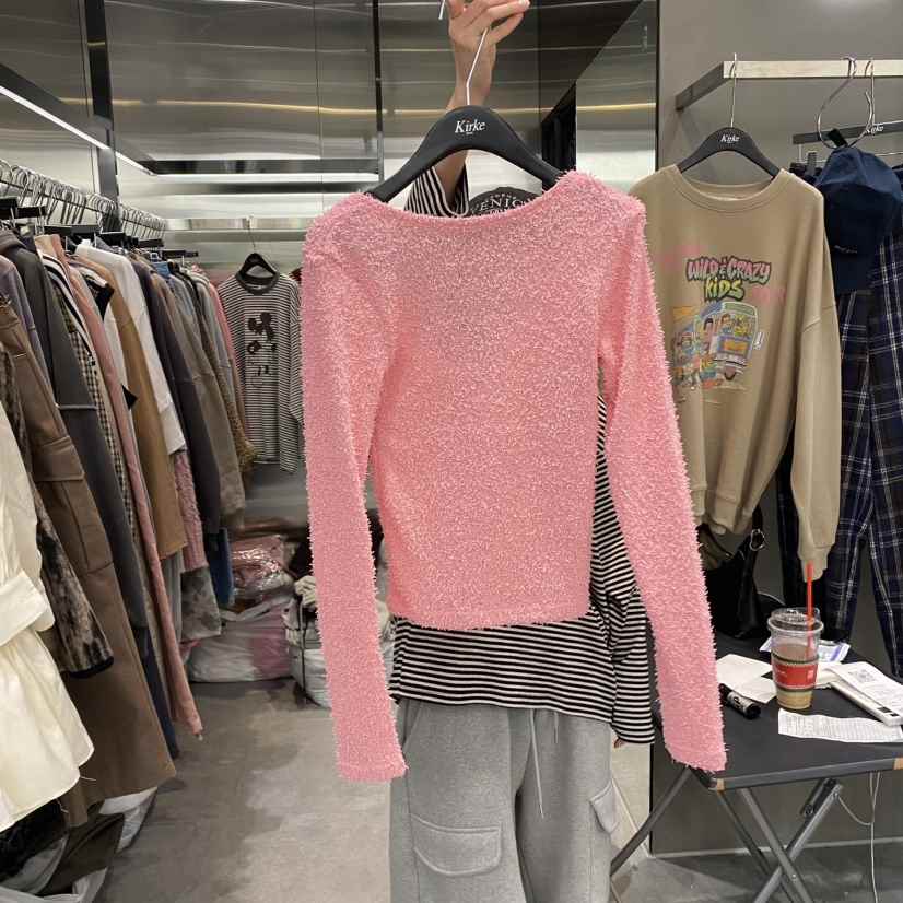 KirKe韓國直郵東大門代購女裝新品熱賣職業24秋冬長袖T恤KIRKE長袖T恤