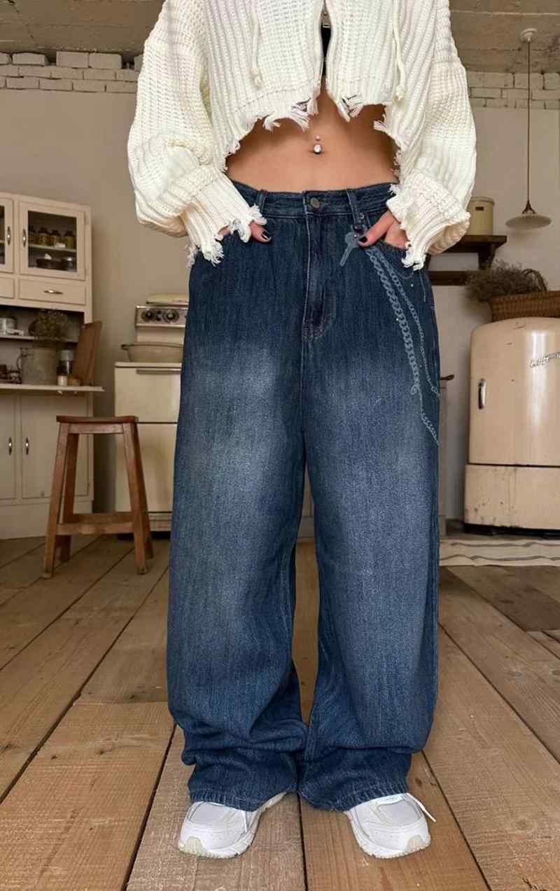1OR2韓國直郵女裝新品推薦休閑24秋冬職業時尚人氣牛仔褲OOTJ/1OR2牛仔褲