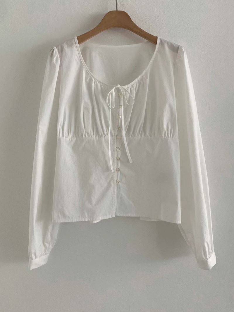 BERN韓國直郵東大門代購女裝新款休閑24秋冬時尚襯衫蕾絲衫BERN襯衫/蕾絲衫