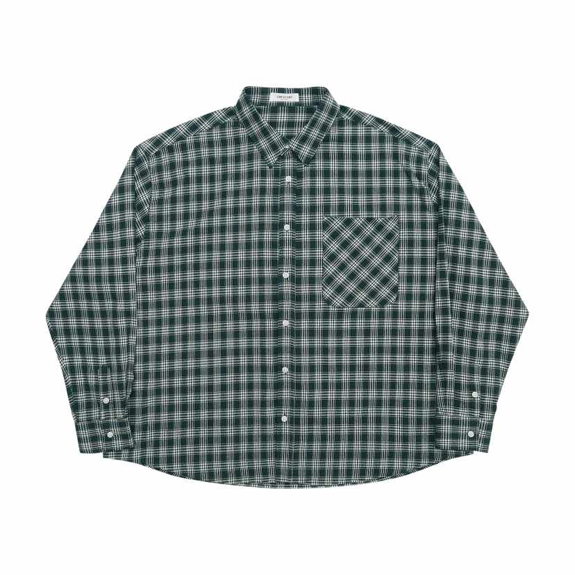 空直郵韓國代購女裝新品休閑職業時尚人氣24秋冬襯衫蕾絲衫格紋CRESCENT-男裝襯衫/蕾絲衫