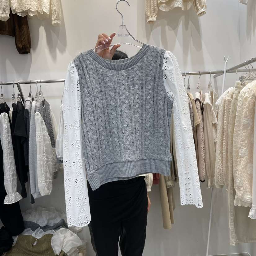 THE LENA韓國代購女裝新品人氣熱賣真品推薦24秋夏襯衫蕾絲衫NWEOL襯衫/蕾絲衫