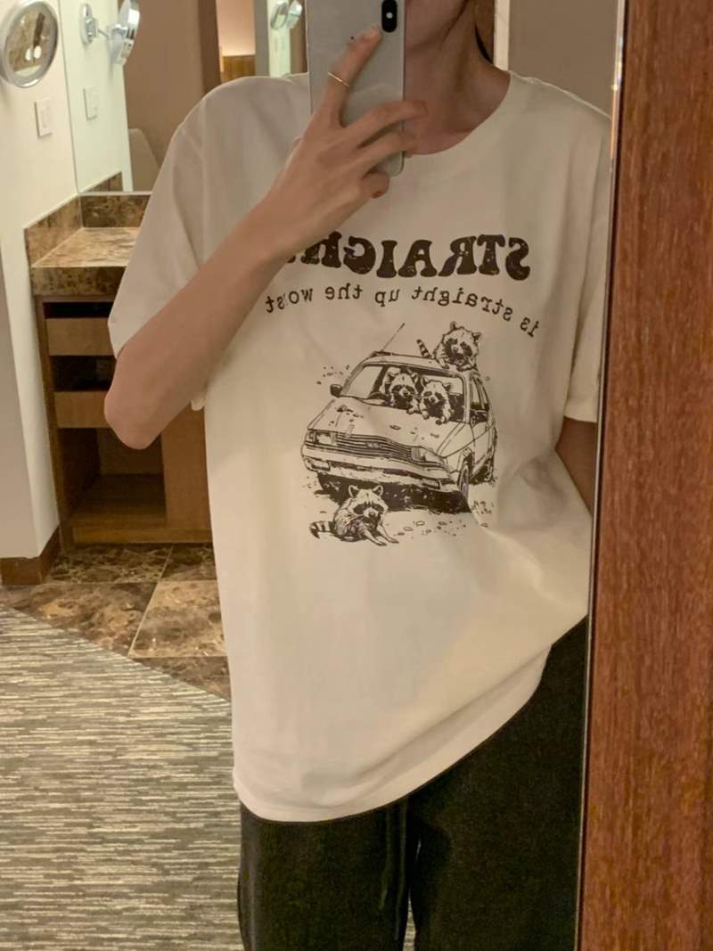 WEEKPLAN韓國直郵東大門實拍女裝新款熱賣休閑推薦真品時尚T恤BLACKPIGT恤