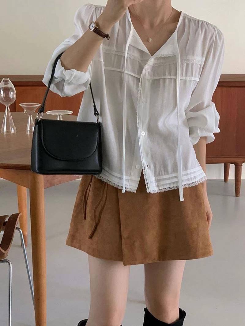 ELROI直郵韓國代購女裝新款人氣熱賣推薦24秋冬真品襯衫蕾絲衫ELROI-2件起襯衫/蕾絲衫