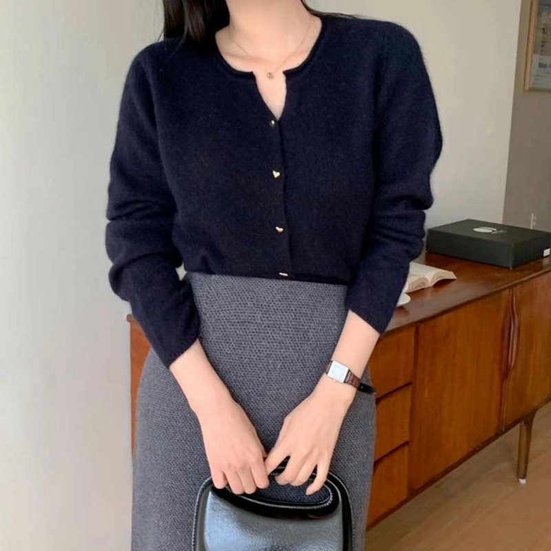 ELROI韓國直郵女裝新品24秋冬真品時尚職業人氣休閑熱賣針織衫ELROI-2件起針織衫