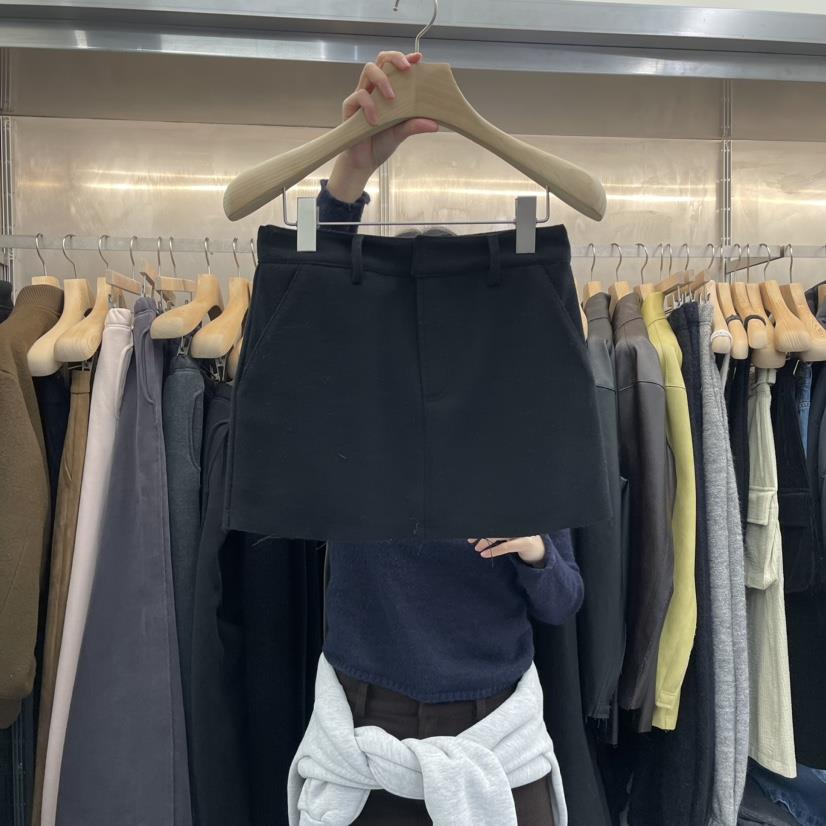 ESSENCE韓國代購女士新品人氣推薦熱賣時尚休閑職業短裙羊毛ESSENCE短裙