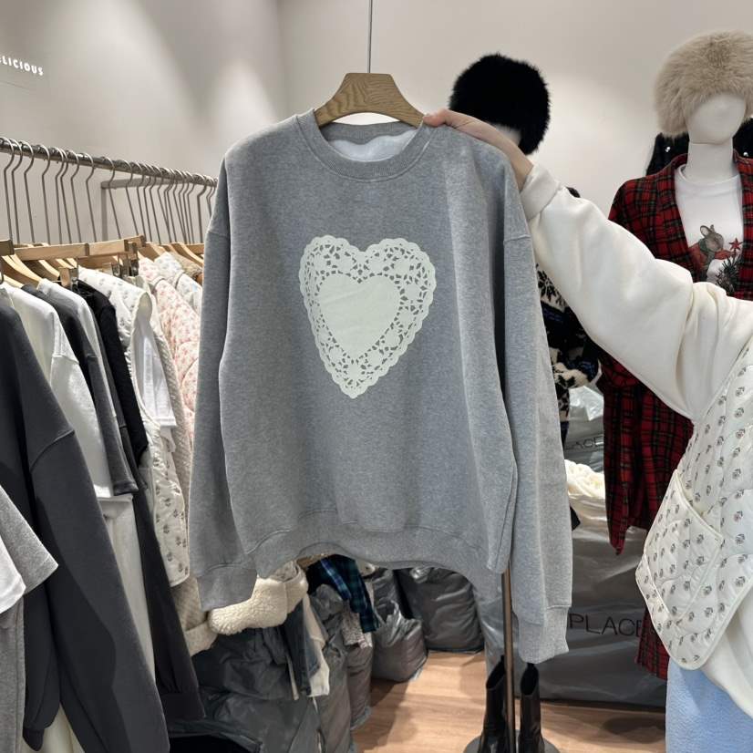 DELICIOUS韓國直郵東大門代購女裝新品職業24秋冬休閑衛衣加絨NOVUS衛衣