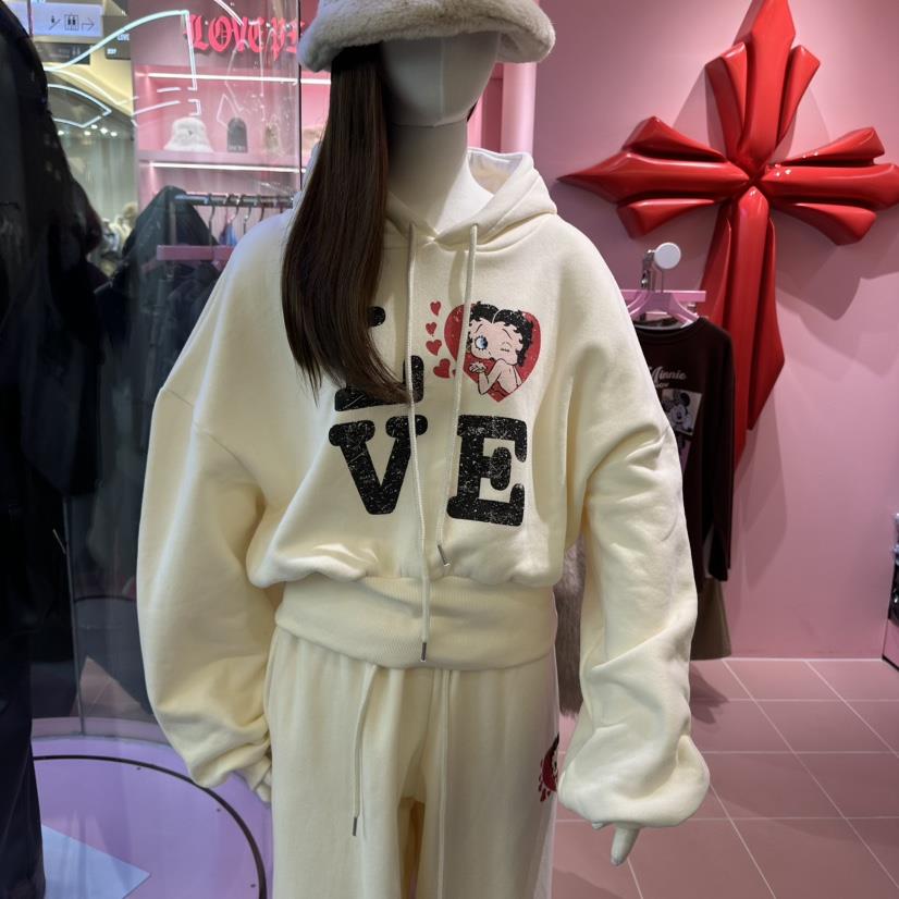 LOVE PINK韓國代購女裝新款休閑職業熱賣真品推薦衛衣加絨LOVE PINK衛衣
