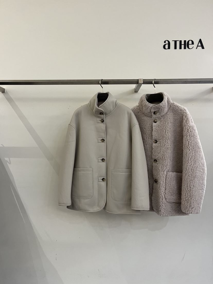 aTHeA韓國直郵女裝新品人氣24秋冬職業休閑真品短款大衣雙面ATHEA短款大衣