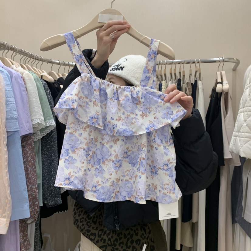 LiLi/Aile東大門實拍女士新款熱賣休閑推薦職業人氣吊帶背心Lai吊帶/背心