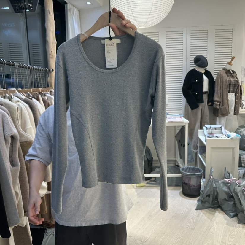 Copiner東大門代購女士新品時尚人氣休閑熱賣真品長袖T恤長款COPINER長袖T恤