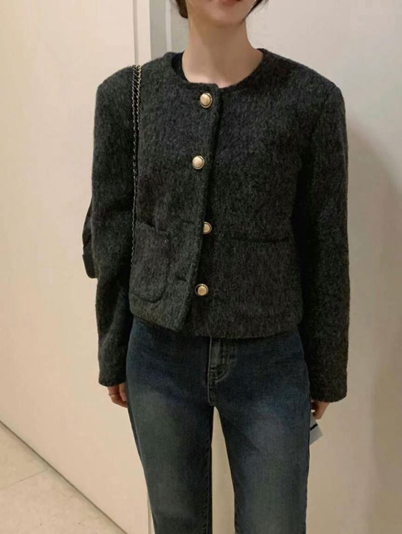 MY YOUNG韓國直郵東大門代購女裝新款24秋冬休閑熱賣夾克羊毛RIPPLE夾克