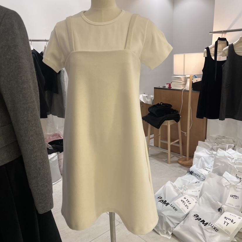 MANE韓國直郵女士新品推薦職業休閑24秋夏人氣連衣裙不含內搭1.3連衣裙