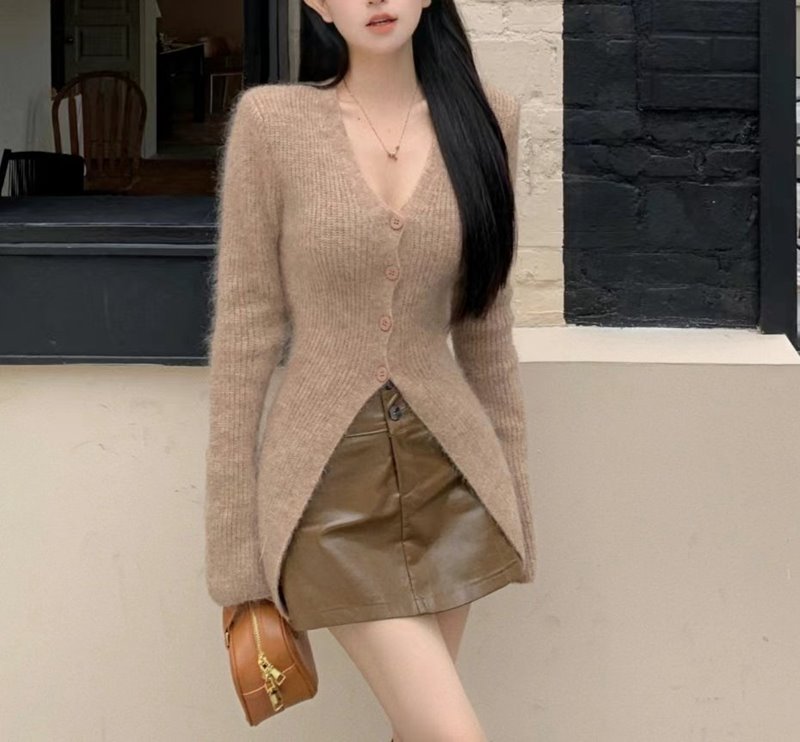 ETEMOY直郵韓國代購女裝新品熱賣真品職業24秋冬針織衫開衫ETEMOY針織衫