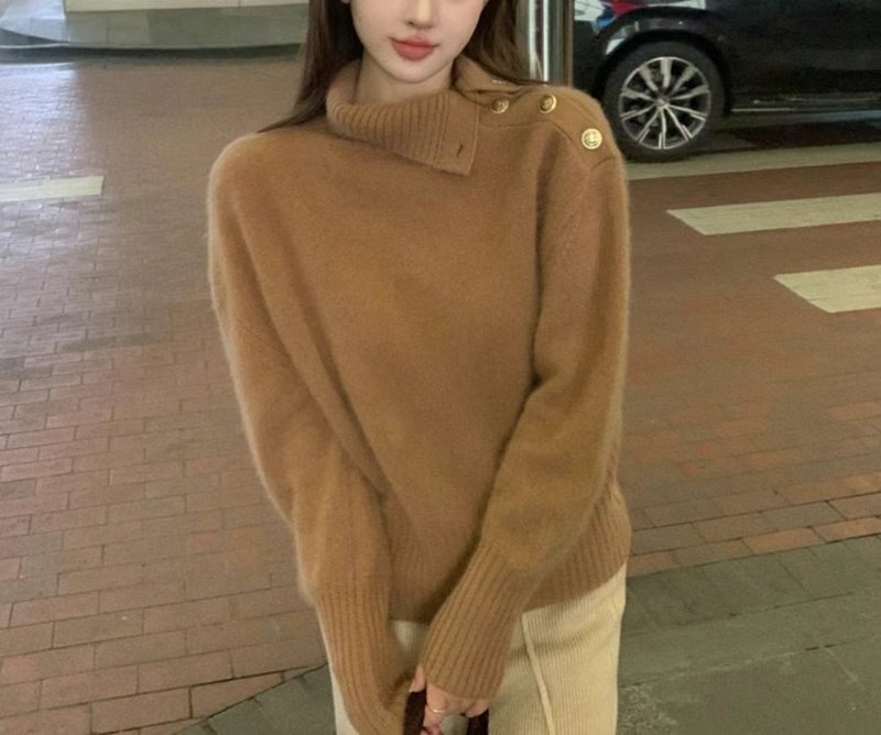 ETEMOY韓國直郵東大門實拍女裝新品真品24秋冬職業休閑針織衫ETEMOY針織衫