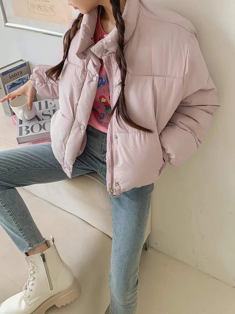 DDINGDDONG韓國直郵東大門代購女裝新品24秋冬短款棉服填充DDINGDDONG短款棉服