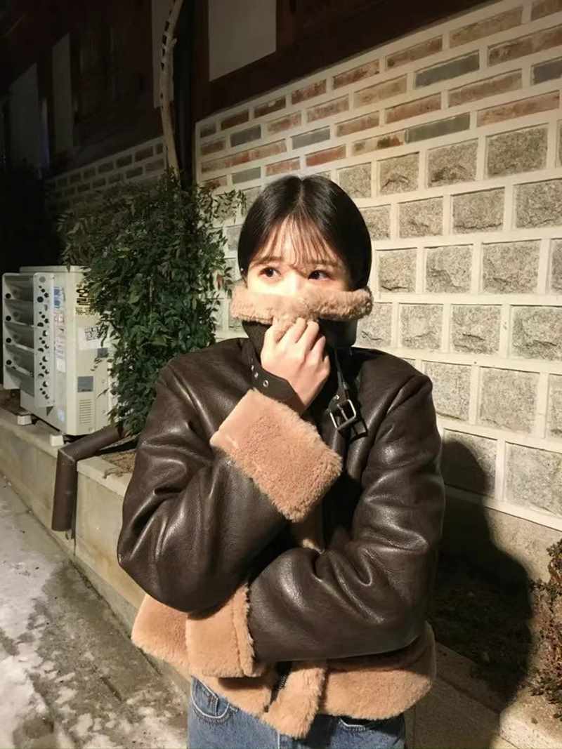 MUYBIEN韓國直郵東大門代購女裝新品職業休閑人氣推薦短款大衣ONEAND短款大衣