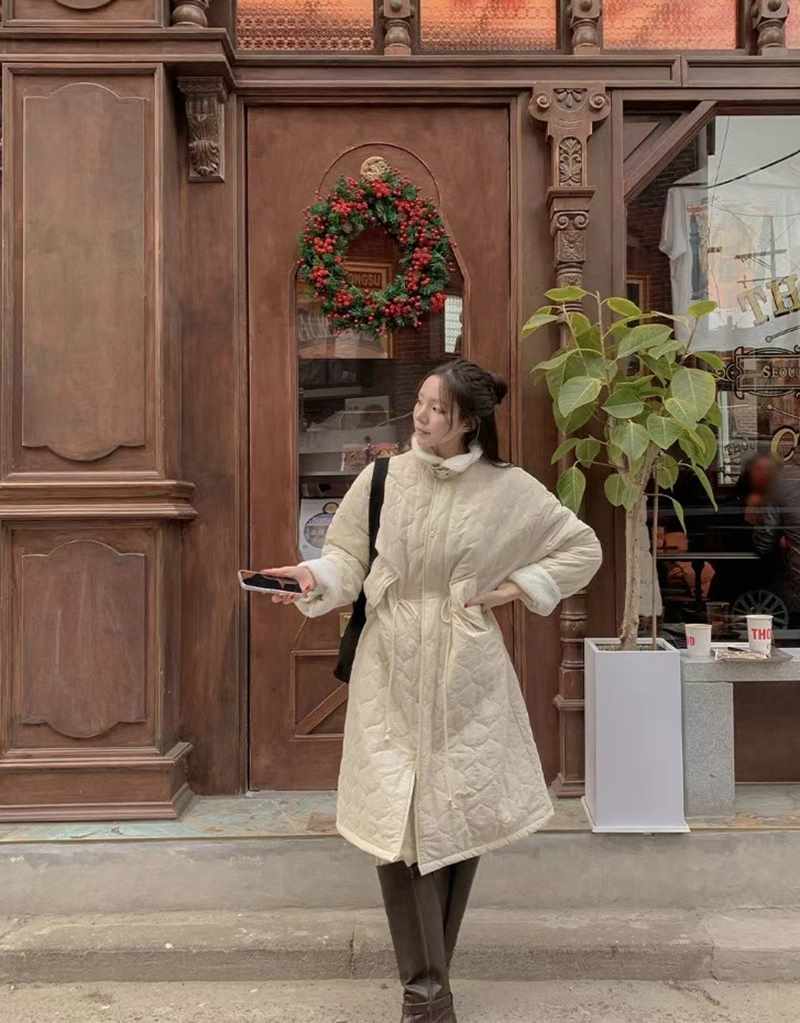 MUYBIEN韓國直郵女裝新品真品休閑熱賣職業人氣時尚中長款大衣ONEAND中長款大衣