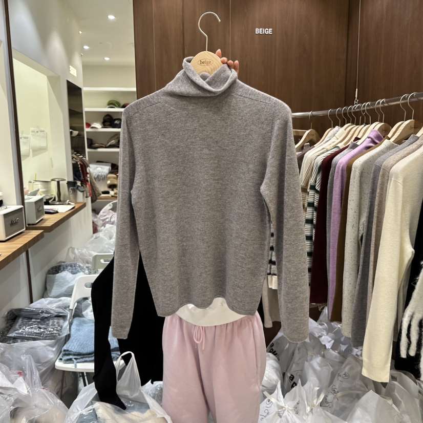 JOSH&amp;J直郵韓國代購女裝新品真品24秋冬推薦人氣針織衫BEIGE.SEOUL針織衫