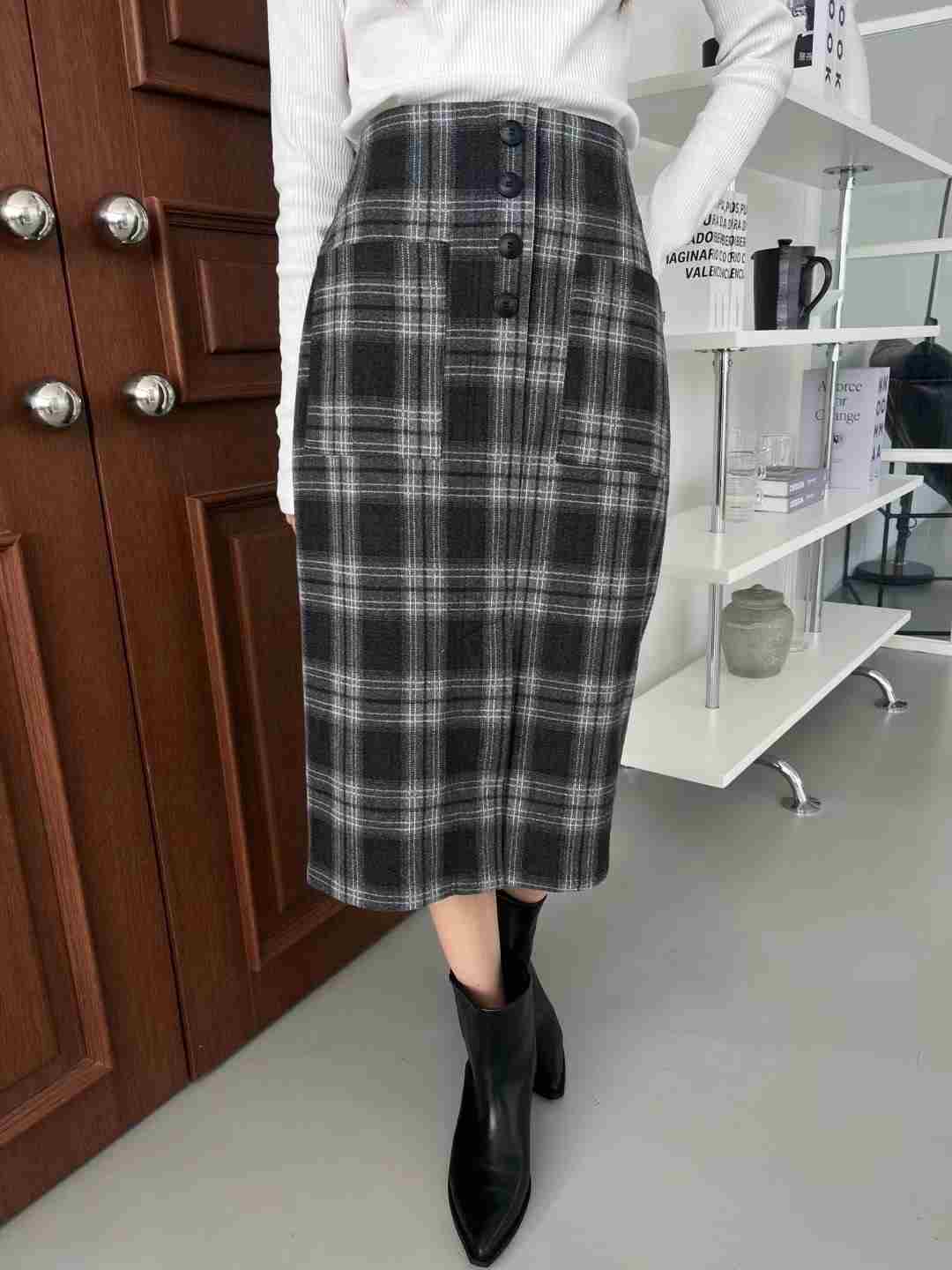 MELON韓國直郵東大門實拍女裝新款真品人氣熱賣24秋冬職業長裙ANDANTE長裙