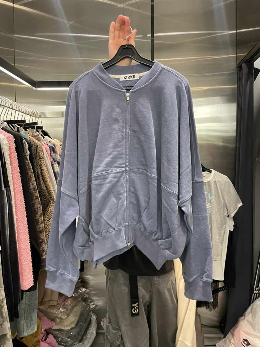 KirKe韓國直郵東大門實拍女裝新品職業休閑時尚衛衣不加絨拉鏈KIRKE衛衣
