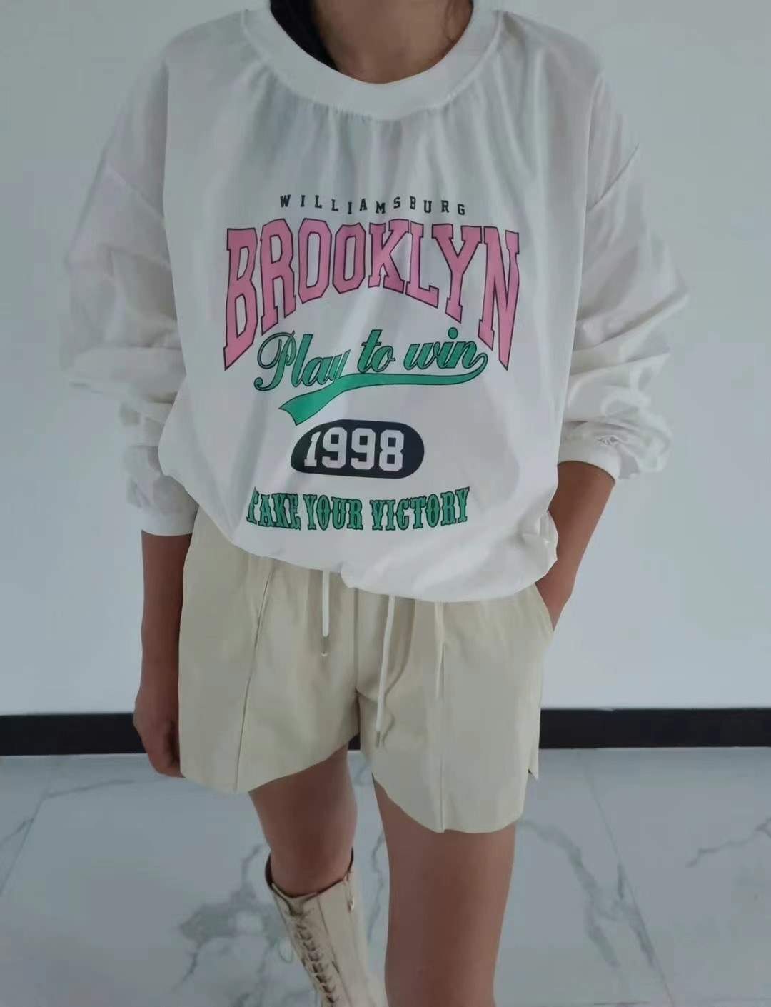COTTONFACTORY韓國直郵東大門實拍女裝新款人氣時尚長袖T恤COTTONFACTORY長袖T恤