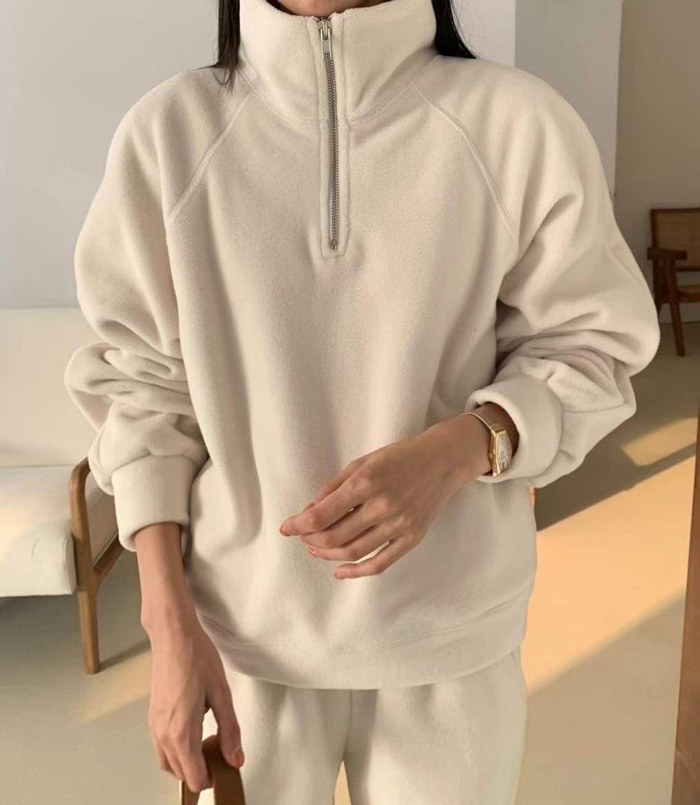 LUCKY ROOM韓國直郵東大門代購女裝新款休閑職業時尚衛衣拉鏈LUCKY ROOM衛衣