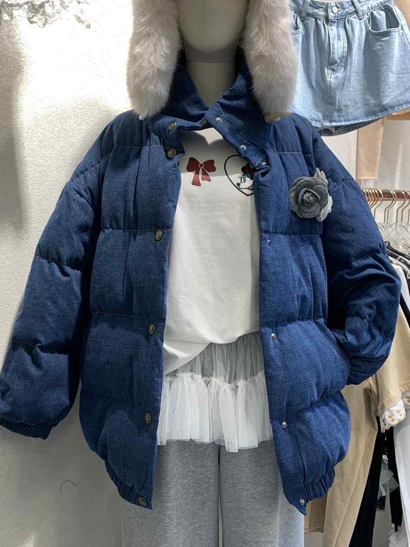 SYMBOL韓國直郵女裝新款推薦時尚真品熱賣24秋冬休閑短款棉服SYMBOL短款棉服
