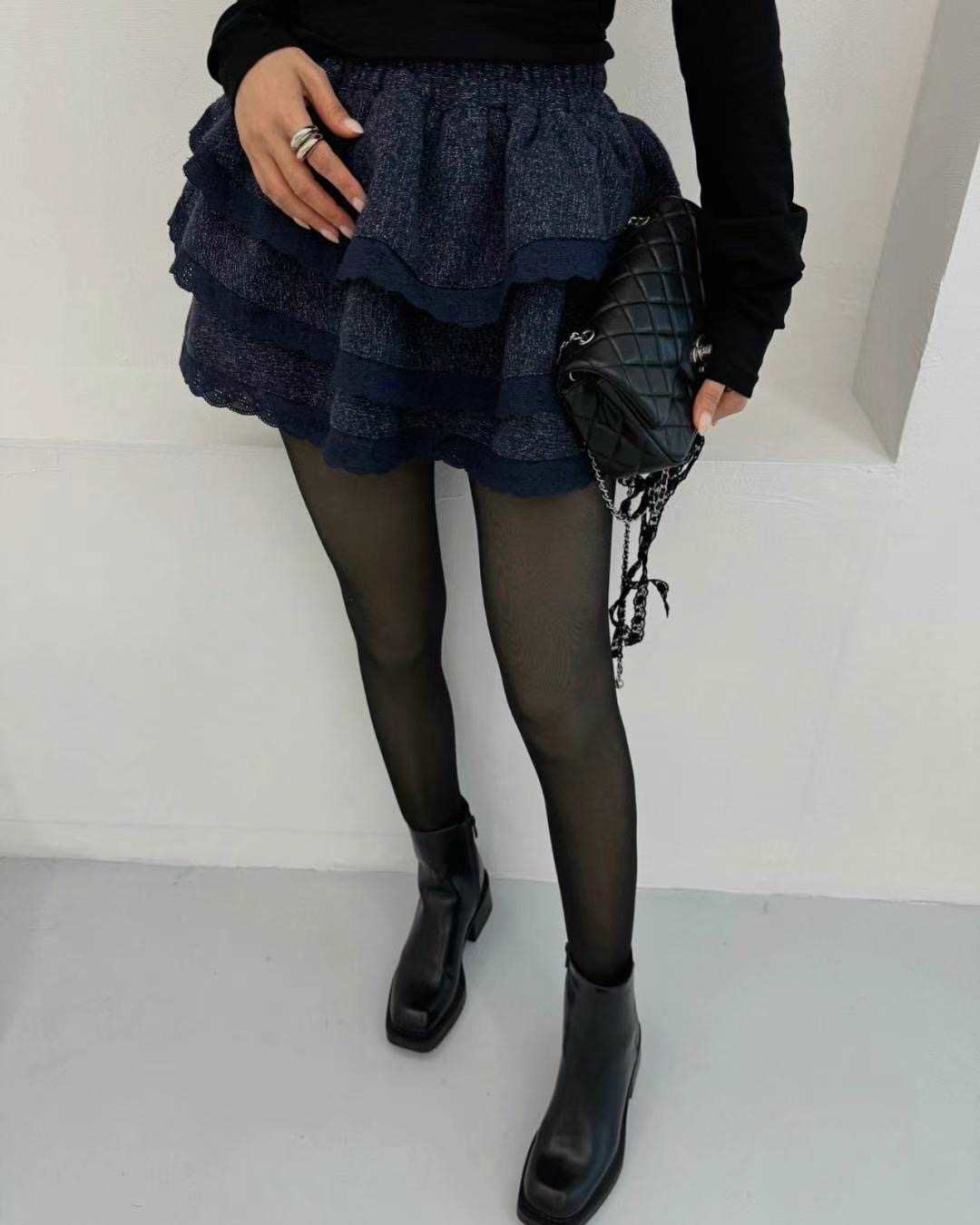 COZCAT韓國直郵東大門代購女裝新款時尚職業24秋冬人氣短裙COZCAT短裙