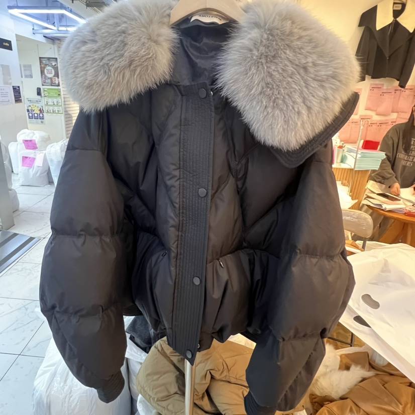 SIMPLE PARK/WMSTORY東大門直郵女士新品休閑短款羽絨服狐貍填充SIMPLE PARK/WMSTORY短款羽絨服