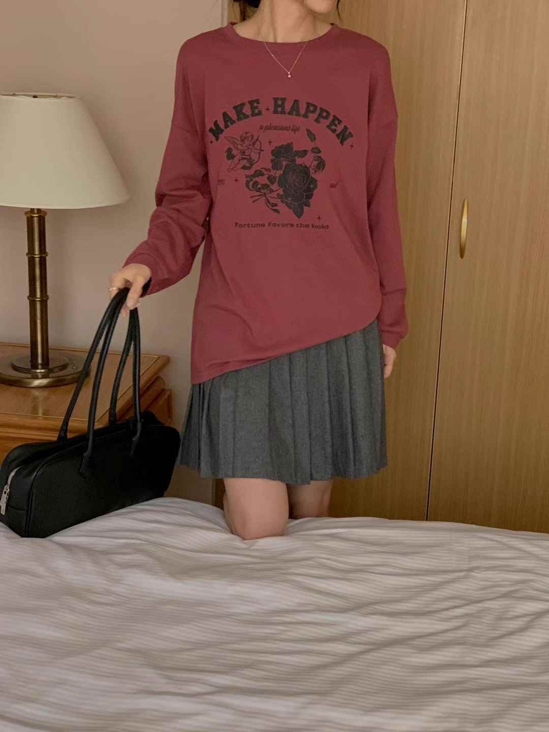 SOUFFLE韓國直郵女士新款人氣職業24秋夏時尚真品熱賣長袖T恤SOUFFLE長袖T恤