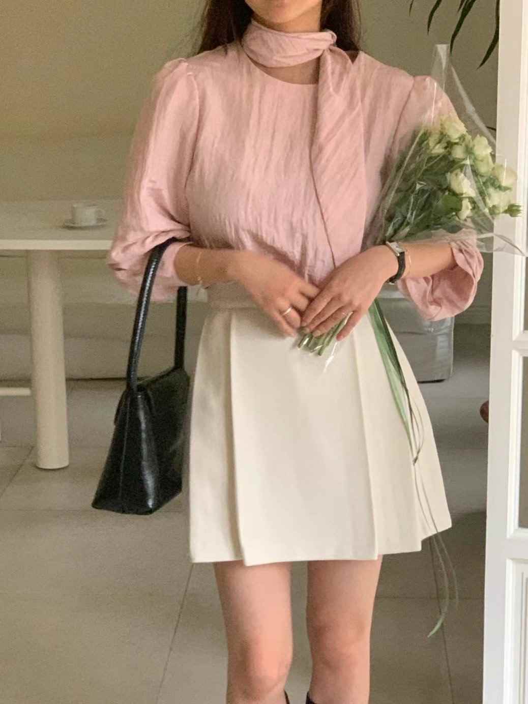 LIKE WATER直郵韓國代購女裝新品人氣時尚熱賣24秋冬襯衫蕾絲衫LIKE WATER襯衫/蕾絲衫