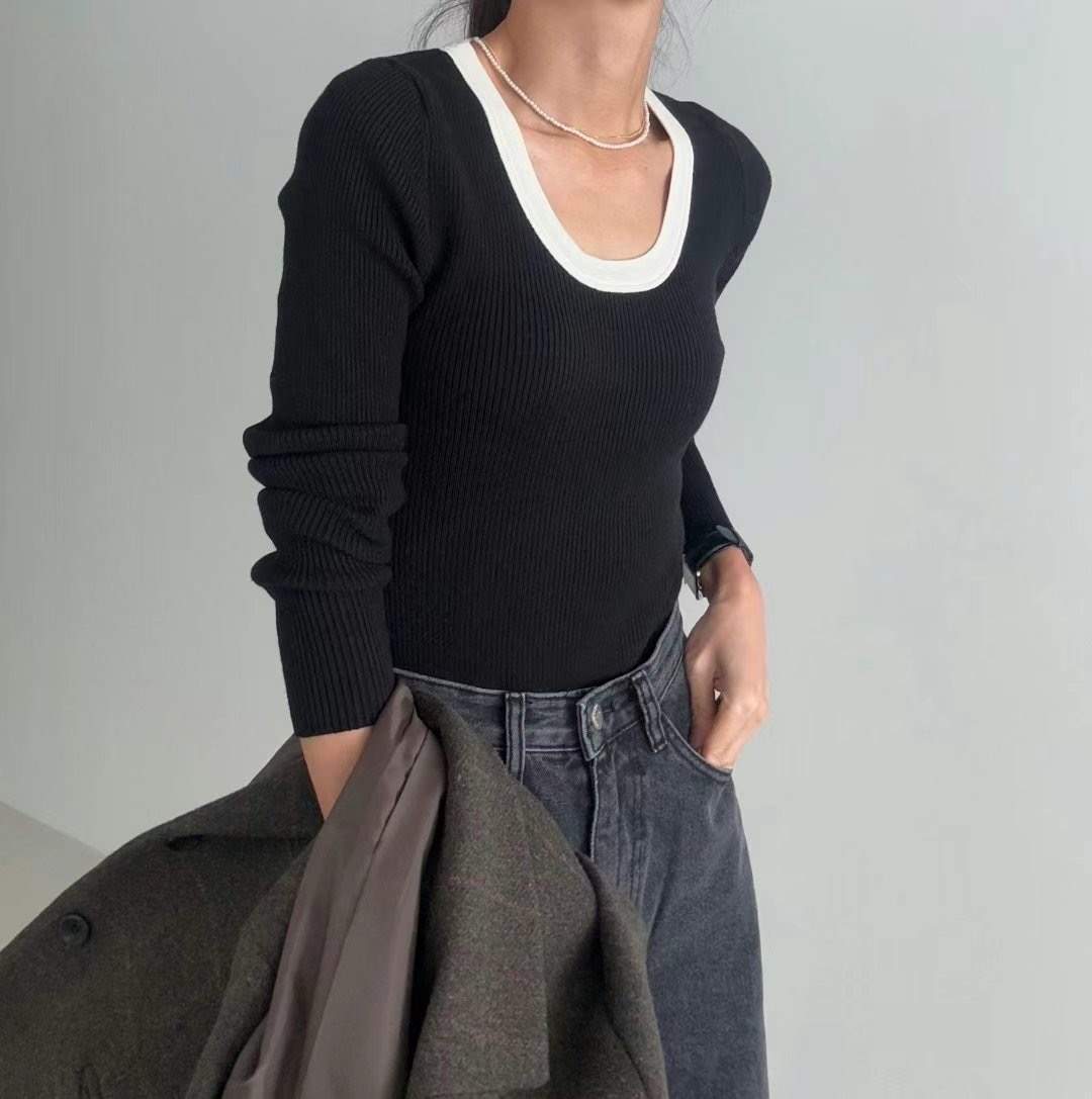 RIPPLE韓國直郵女裝新品真品職業人氣24秋冬休閑熱賣針織衫RIPPLE針織衫