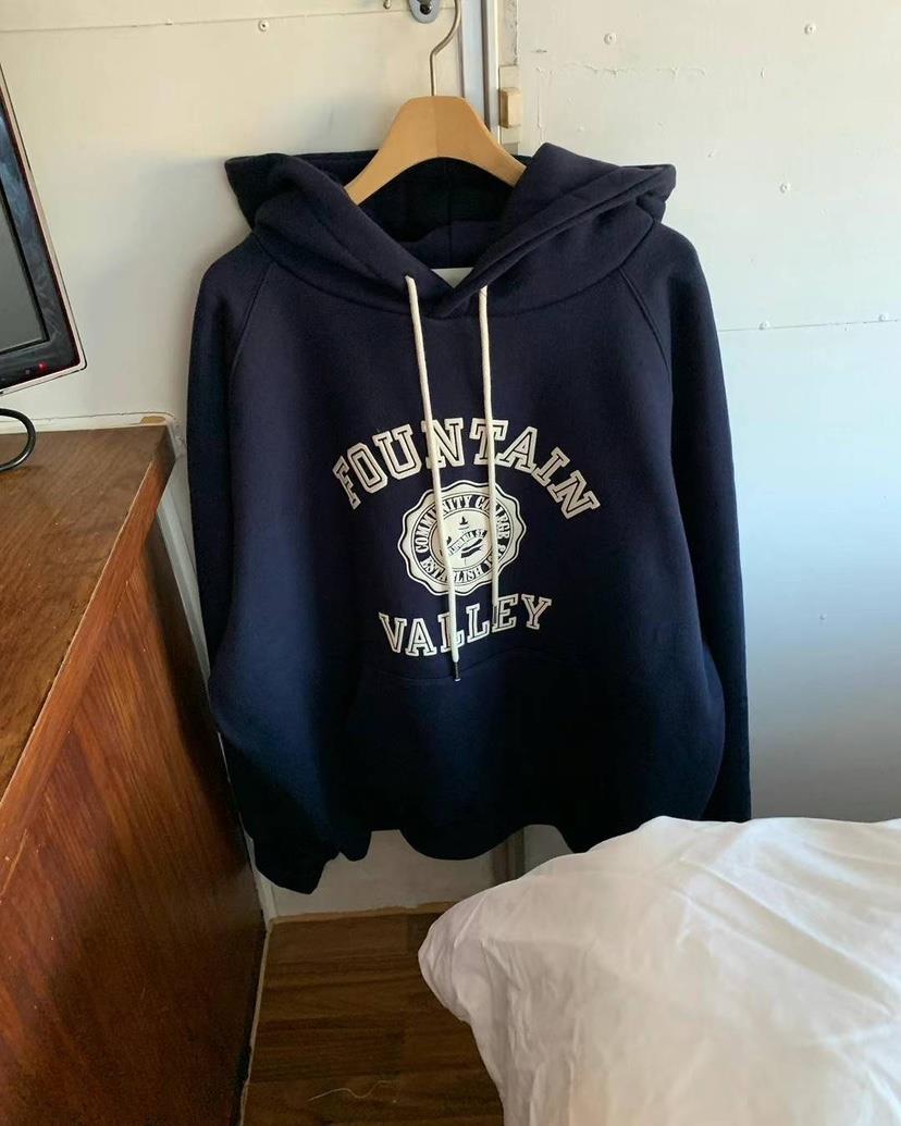 AND FLOYD韓國直郵東大門實拍女裝新品時尚職業衛衣兜帽加絨AND FLOYD衛衣