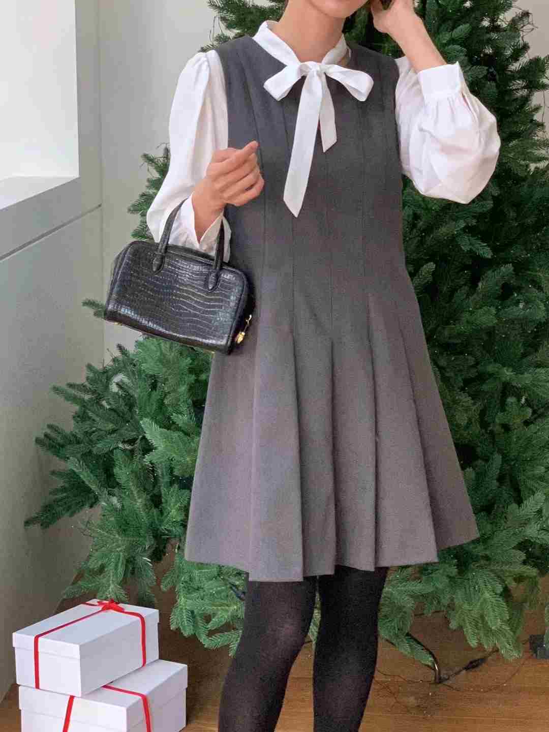 JUILLYSTYLE韓國直郵東大門實拍女裝新品休閑24秋冬推薦連衣裙JUILLYSTYLE連衣裙