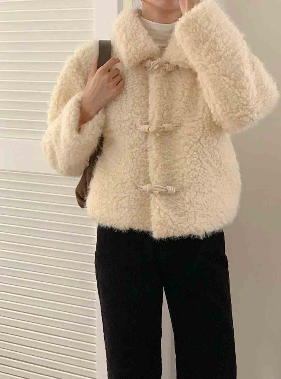 JUILLYSTYLE韓國直郵女裝新款熱賣職業真品人氣時尚短款大衣JUILLYSTYLE短款大衣