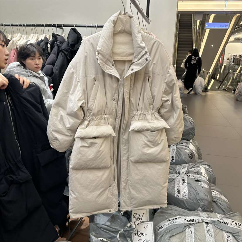 JADE MARKET東大門代購女裝新款時尚真品人氣長款羽絨服鴨絨JADE MARKET長款羽絨服