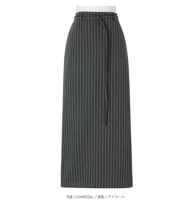 GLOSSY韓國代購女裝新品職業真品推薦時尚24秋夏熱賣休閑長裙GLOSSY長裙
