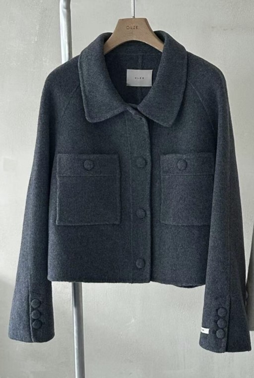 OLZE-올제-T東大門代購女裝新品職業推薦真品人氣短款大衣OLZE-올제-T短款大衣