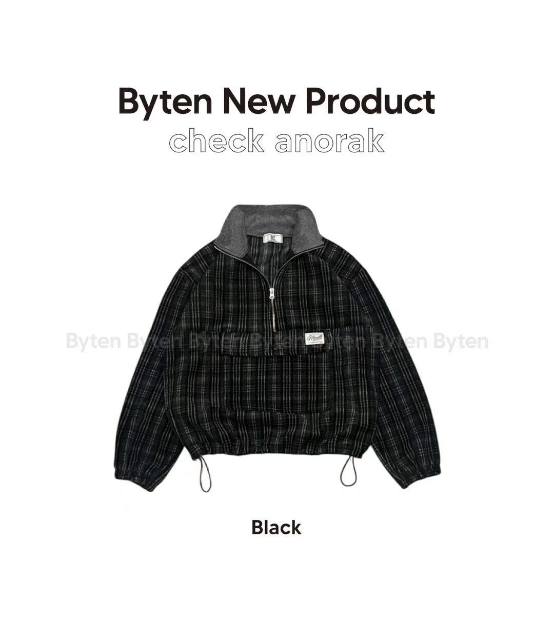 BYTEN東大門實拍女士新品24秋夏熱賣職業人氣真品休閑衛衣格紋BYTEN衛衣